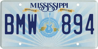 MS license plate BMW894