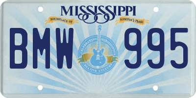 MS license plate BMW995