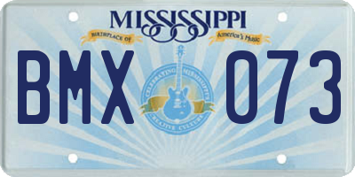 MS license plate BMX073