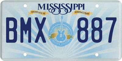 MS license plate BMX887
