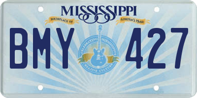 MS license plate BMY427