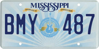 MS license plate BMY487