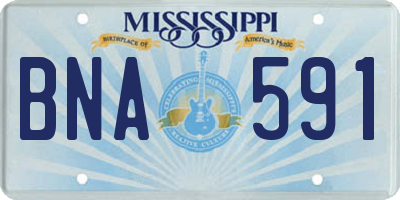 MS license plate BNA591