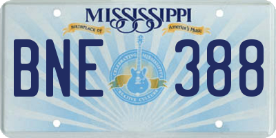 MS license plate BNE388