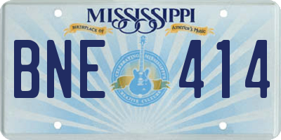 MS license plate BNE414