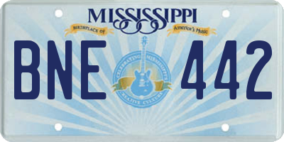 MS license plate BNE442