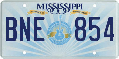 MS license plate BNE854