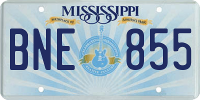 MS license plate BNE855