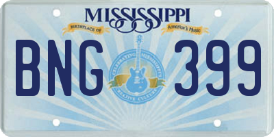 MS license plate BNG399