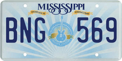 MS license plate BNG569