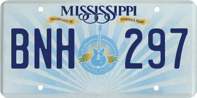 MS license plate BNH297