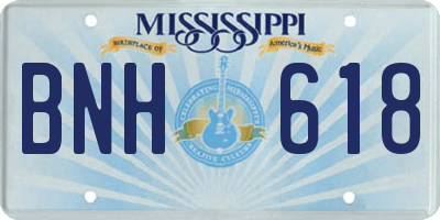 MS license plate BNH618