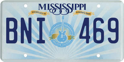 MS license plate BNI469