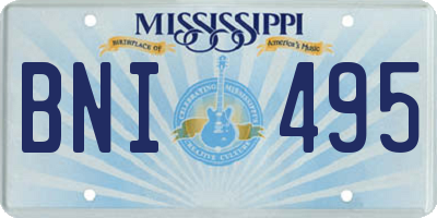 MS license plate BNI495