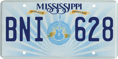 MS license plate BNI628