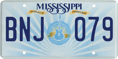 MS license plate BNJ079