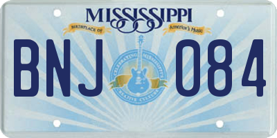 MS license plate BNJ084