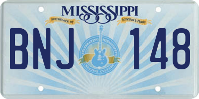 MS license plate BNJ148