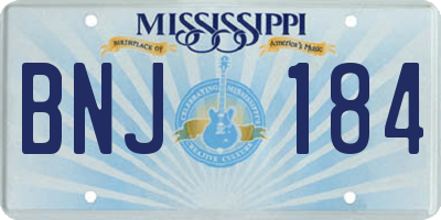 MS license plate BNJ184