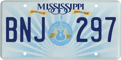 MS license plate BNJ297