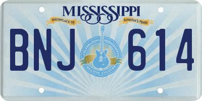 MS license plate BNJ614
