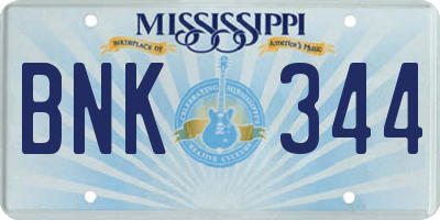 MS license plate BNK344