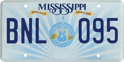 MS license plate BNL095