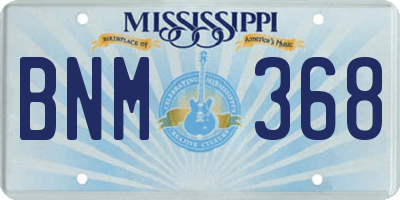 MS license plate BNM368