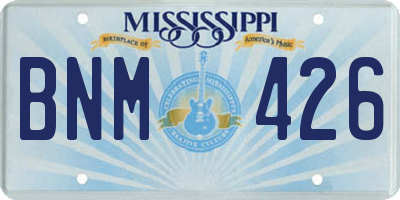 MS license plate BNM426