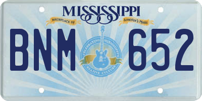 MS license plate BNM652