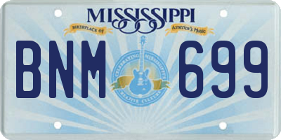 MS license plate BNM699