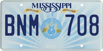 MS license plate BNM708