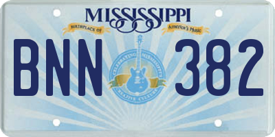MS license plate BNN382