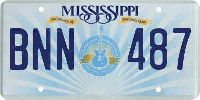 MS license plate BNN487