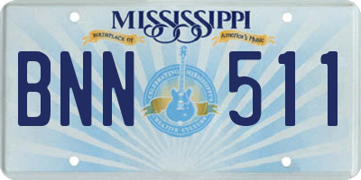 MS license plate BNN511