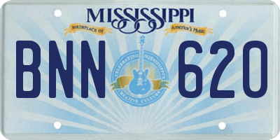MS license plate BNN620