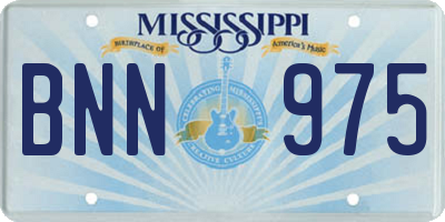 MS license plate BNN975