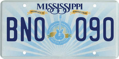 MS license plate BNO090