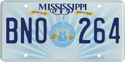 MS license plate BNO264