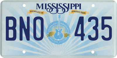 MS license plate BNO435