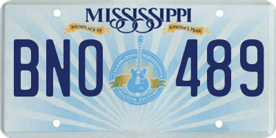 MS license plate BNO489