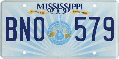 MS license plate BNO579