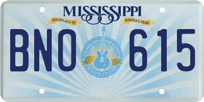 MS license plate BNO615