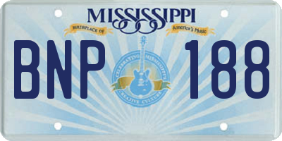 MS license plate BNP188