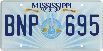 MS license plate BNP695