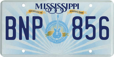 MS license plate BNP856
