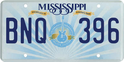 MS license plate BNQ396