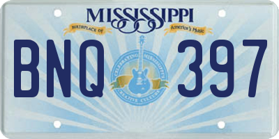 MS license plate BNQ397