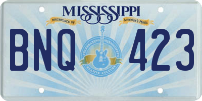 MS license plate BNQ423