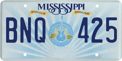 MS license plate BNQ425